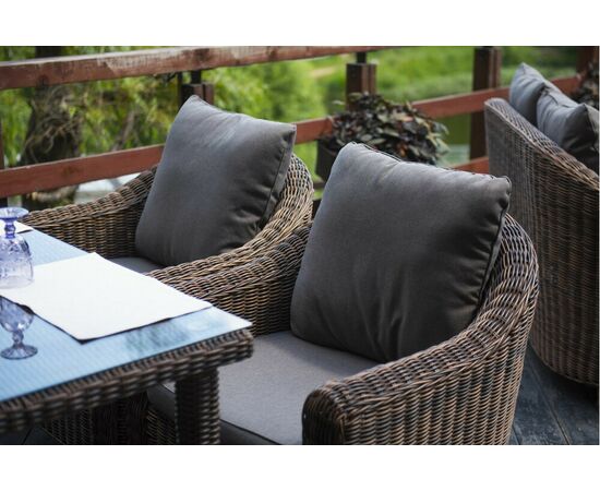 "Кон Панна" кресло из искусственного ротанга, цвет коричневый, изображение 11 | Интернет магазин мебели и декора LifeDekor