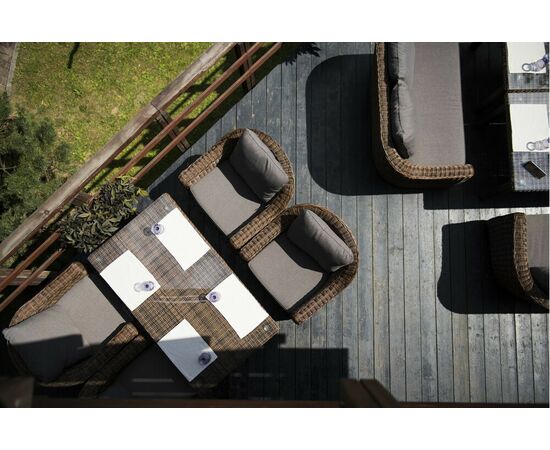 "Кон Панна" кресло из искусственного ротанга, цвет коричневый, изображение 12 | Интернет магазин мебели и декора LifeDekor