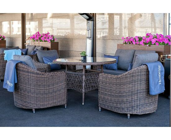 "Кон Панна" кресло из искусственного ротанга, цвет коричневый, изображение 15 | Интернет магазин мебели и декора LifeDekor