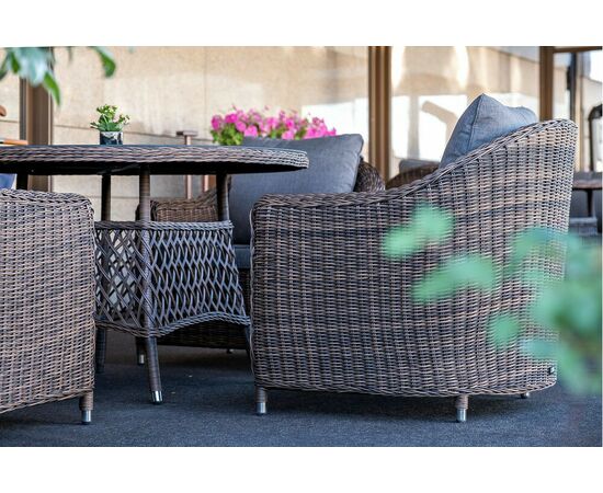 "Кон Панна" кресло из искусственного ротанга, цвет коричневый, изображение 16 | Интернет магазин мебели и декора LifeDekor