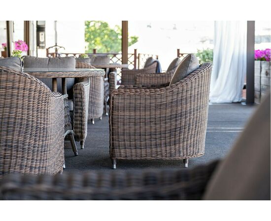 "Кон Панна" кресло из искусственного ротанга, цвет коричневый, изображение 18 | Интернет магазин мебели и декора LifeDekor