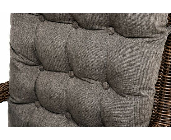 "Толедо" кресло плетеное с подушками, цвет коричневый, изображение 4 | Интернет магазин мебели и декора LifeDekor