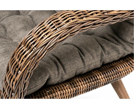 "Толедо" кресло плетеное с подушками, цвет коричневый, изображение 6 | Интернет магазин мебели и декора LifeDekor