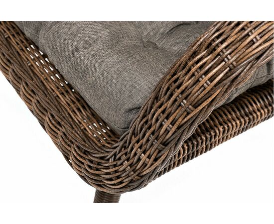 "Толедо" кресло плетеное с подушками, цвет коричневый, изображение 9 | Интернет магазин мебели и декора LifeDekor