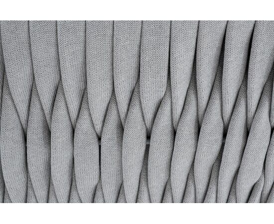 "Монако" диван 2-местный плетеный из роупа, каркас алюминий светло-серый (RAL7035) муар, роуп светло-серый 40 мм, ткань светло-серая, изображение 8 | Интернет магазин мебели и декора LifeDekor
