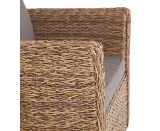 "Капучино" кресло из искусственного ротанга (гиацинт), цвет соломенный, изображение 2 | Интернет магазин мебели и декора LifeDekor