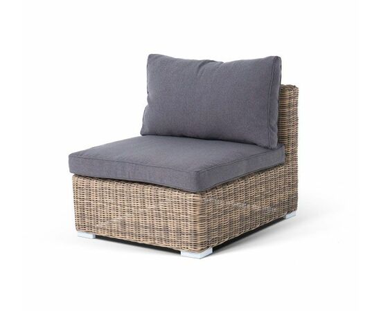 "Лунго" модуль диванный прямой с подушками, цвет соломенный | Интернет магазин мебели и декора LifeDekor