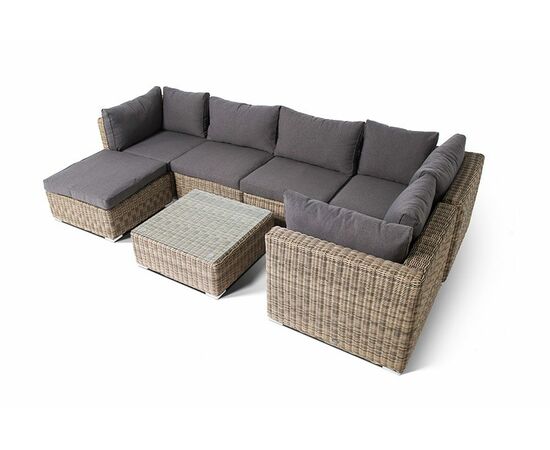 "Лунго" модуль диванный прямой с подушками, цвет соломенный, изображение 5 | Интернет магазин мебели и декора LifeDekor