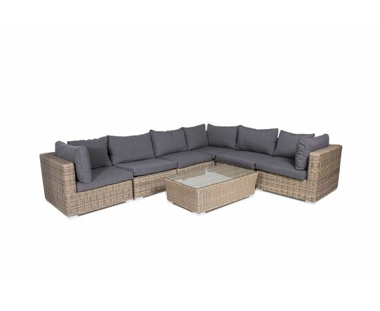 "Лунго" модуль диванный прямой с подушками, цвет соломенный, изображение 6 | Интернет магазин мебели и декора LifeDekor