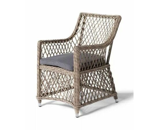 "Латте" плетеное кресло из искусственного ротанга, цвет соломенный | Интернет магазин мебели и декора LifeDekor