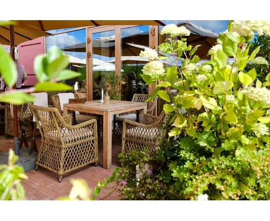 "Латте" плетеное кресло из искусственного ротанга, цвет соломенный, изображение 19 | Интернет магазин мебели и декора LifeDekor