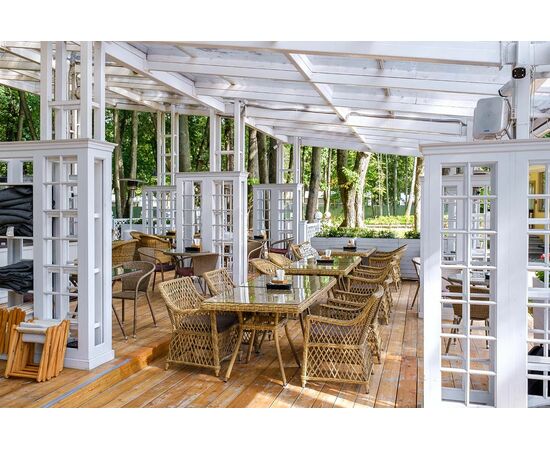 "Латте" плетеное кресло из искусственного ротанга, цвет соломенный, изображение 27 | Интернет магазин мебели и декора LifeDekor