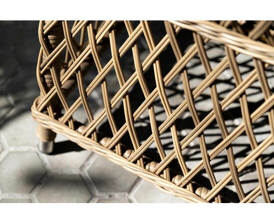 "Латте" плетеное кресло из искусственного ротанга, цвет соломенный, изображение 31 | Интернет магазин мебели и декора LifeDekor