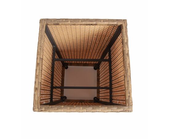 "Капучино" кашпо для цветов плетеное из искусственного ротанга, цвет соломенный, изображение 3 | Интернет магазин мебели и декора LifeDekor