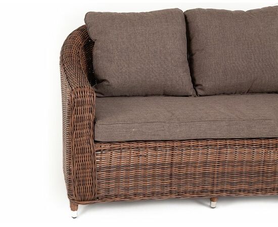 "Кон Панна" диван из искусственного ротанга двухместный, цвет коричневый, изображение 4 | Интернет магазин мебели и декора LifeDekor