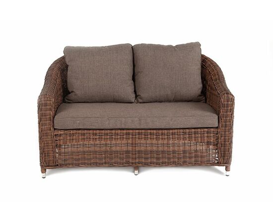 "Кон Панна" диван из искусственного ротанга двухместный, цвет коричневый, изображение 5 | Интернет магазин мебели и декора LifeDekor