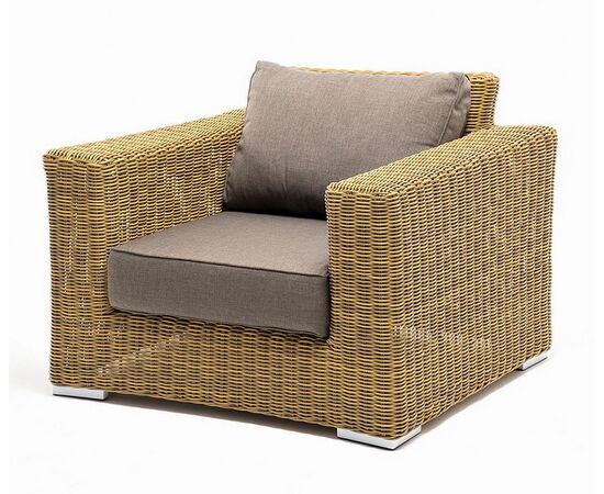 "Боно" кресло из искусственного ротанга, цвет соломенный | Интернет магазин мебели и декора LifeDekor