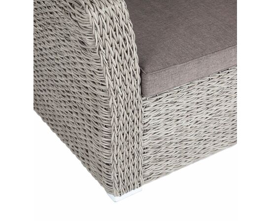 "Капучино" кресло из искусственного ротанга (гиацинт), цвет серый, изображение 4 | Интернет магазин мебели и декора LifeDekor