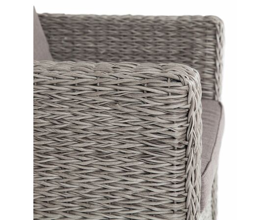 "Капучино" кресло из искусственного ротанга (гиацинт), цвет серый, изображение 5 | Интернет магазин мебели и декора LifeDekor