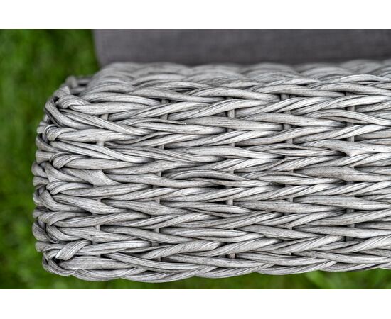 "Капучино" кресло из искусственного ротанга (гиацинт), цвет серый, изображение 8 | Интернет магазин мебели и декора LifeDekor