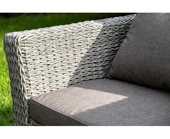 "Капучино" кресло из искусственного ротанга (гиацинт), цвет серый, изображение 9 | Интернет магазин мебели и декора LifeDekor