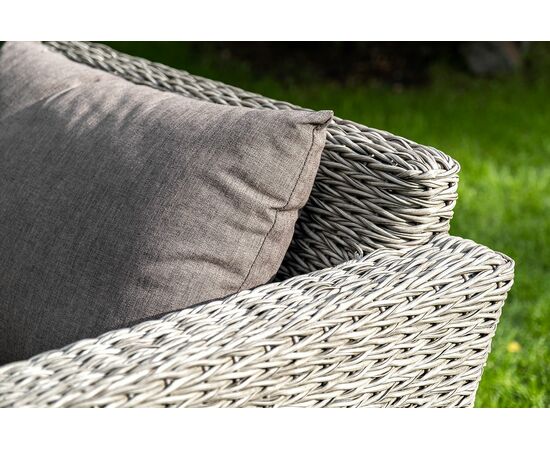 "Капучино" кресло из искусственного ротанга (гиацинт), цвет серый, изображение 10 | Интернет магазин мебели и декора LifeDekor