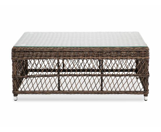 "Гранд Латте" стол журнальный из искусственного ротанга, цвет коричневый, изображение 2 | Интернет магазин мебели и декора LifeDekor