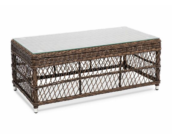 "Гранд Латте" стол журнальный из искусственного ротанга, цвет коричневый, изображение 3 | Интернет магазин мебели и декора LifeDekor