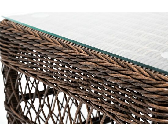 "Гранд Латте" стол журнальный из искусственного ротанга, цвет коричневый, изображение 4 | Интернет магазин мебели и декора LifeDekor