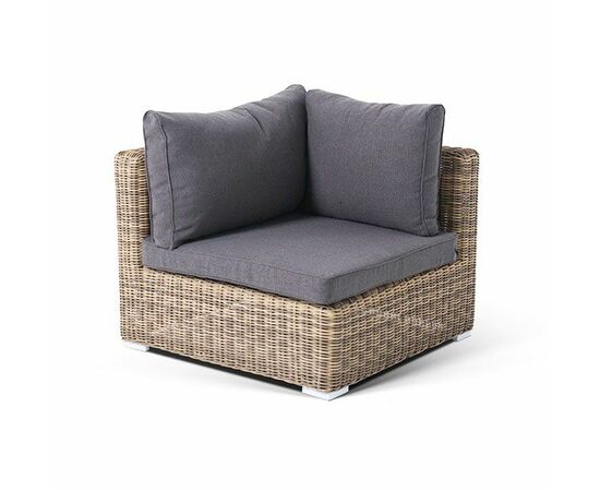 "Лунго" модуль диванный угловой с подушками, цвет соломенный | Интернет магазин мебели и декора LifeDekor