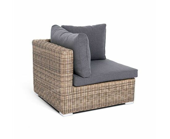 "Лунго" модуль диванный угловой с подушками, цвет соломенный, изображение 2 | Интернет магазин мебели и декора LifeDekor