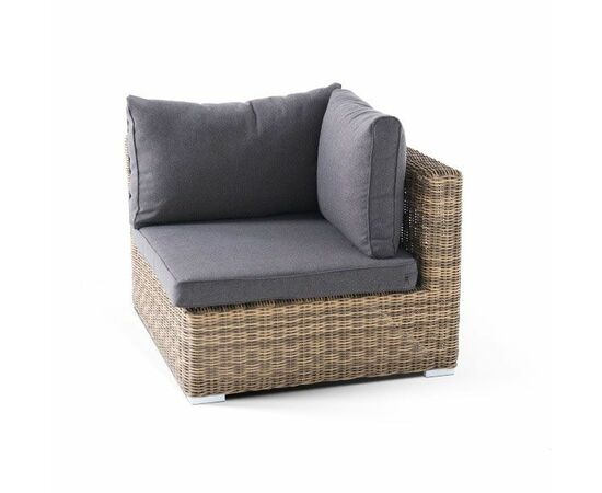 "Лунго" модуль диванный угловой с подушками, цвет соломенный, изображение 3 | Интернет магазин мебели и декора LifeDekor