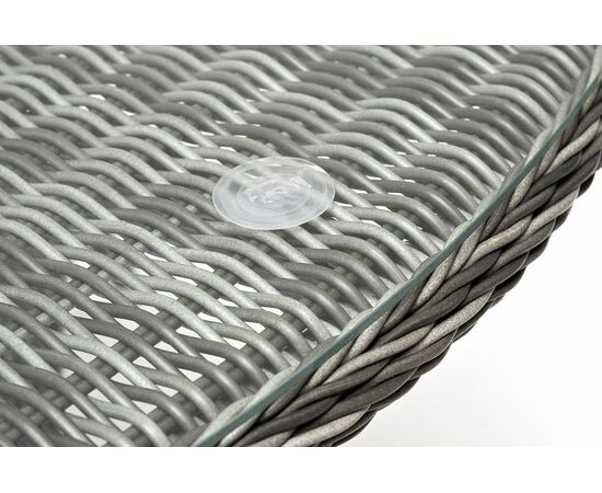 "Эспрессо" плетеный круглый стол, диаметр 150 см, цвет графит, изображение 3 | Интернет магазин мебели и декора LifeDekor