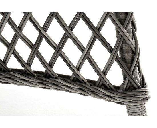 "Эспрессо" плетеный круглый стол, диаметр 150 см, цвет графит, изображение 4 | Интернет магазин мебели и декора LifeDekor