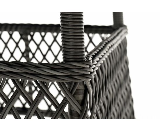 "Эспрессо" плетеный круглый стол, диаметр 150 см, цвет графит, изображение 5 | Интернет магазин мебели и декора LifeDekor