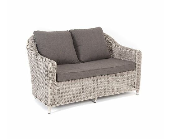 "Кон Панна" диван из искусственного ротанга двухместный, цвет бежевый, изображение 3 | Интернет магазин мебели и декора LifeDekor