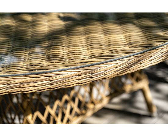 "Эспрессо–150 L" обеденная группа плетеная, цвет соломенный, изображение 5 | Интернет магазин мебели и декора LifeDekor