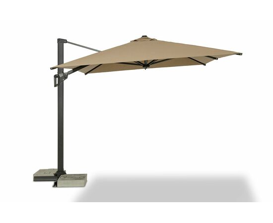 "Римини" зонт уличный 3х3м на боковой алюминиевой опоре, тент бежевый | Интернет магазин мебели и декора LifeDekor