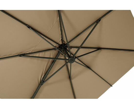 "Римини" зонт уличный 3х3м на боковой алюминиевой опоре, тент бежевый, изображение 4 | Интернет магазин мебели и декора LifeDekor