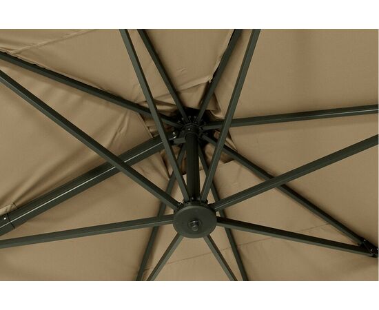 "Римини" зонт уличный 3х3м на боковой алюминиевой опоре, тент бежевый, изображение 5 | Интернет магазин мебели и декора LifeDekor