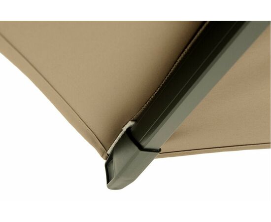 "Римини" зонт уличный 3х3м на боковой алюминиевой опоре, тент бежевый, изображение 6 | Интернет магазин мебели и декора LifeDekor