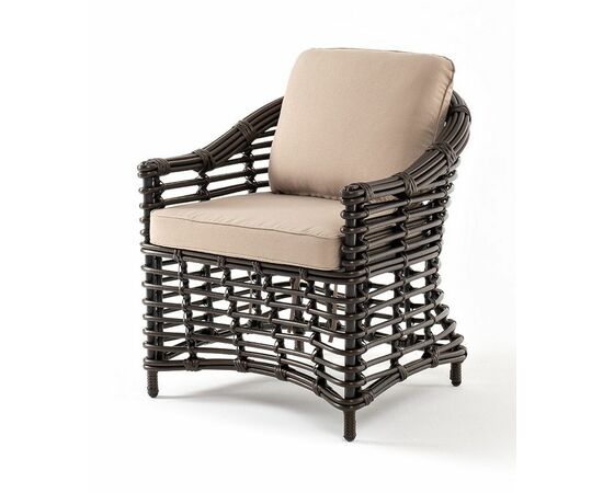 "Ницца" кресло из искусственного ротанга, цвет бронзовый | Интернет магазин мебели и декора LifeDekor