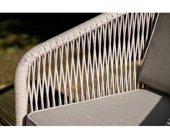 "Канны" лаунж-зона 4-местная из роупа со столиком "Канны" цвета "дуб", основание дуб, роуп бежевый, изображение 12 | Интернет магазин мебели и декора LifeDekor