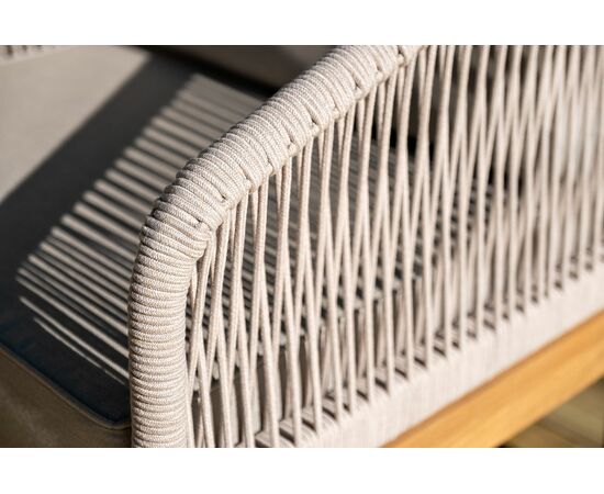 "Канны" лаунж-зона 4-местная из роупа со столиком "Канны" цвета "дуб", основание дуб, роуп бежевый, изображение 13 | Интернет магазин мебели и декора LifeDekor