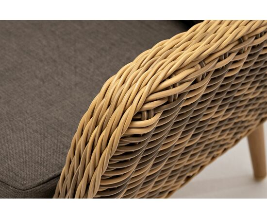 "Прованс" диван из искусственного ротанга трехместный, цвет соломенный, изображение 5 | Интернет магазин мебели и декора LifeDekor