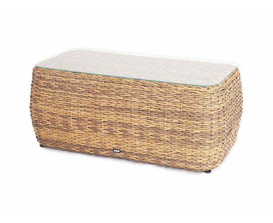 "Кальяри" журнальный столик из искусственного ротанга (гиацинт), цвет соломенный | Интернет магазин мебели и декора LifeDekor