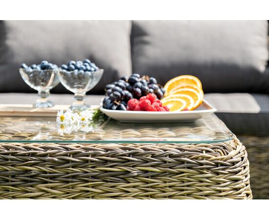 "Кальяри" журнальный столик из искусственного ротанга (гиацинт), цвет соломенный, изображение 4 | Интернет магазин мебели и декора LifeDekor