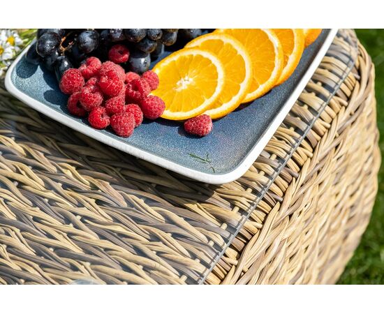 "Кальяри" журнальный столик из искусственного ротанга (гиацинт), цвет соломенный, изображение 6 | Интернет магазин мебели и декора LifeDekor