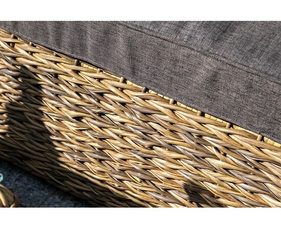 "Лунго" трансформирующаяся лаунж-зона из искусственного ротанга (гиацинт), цвет соломенный, изображение 11 | Интернет магазин мебели и декора LifeDekor