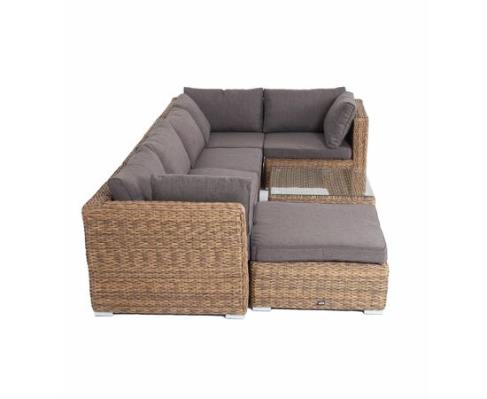 "Лунго" трансформирующаяся лаунж-зона из искусственного ротанга (гиацинт), цвет соломенный, изображение 21 | Интернет магазин мебели и декора LifeDekor